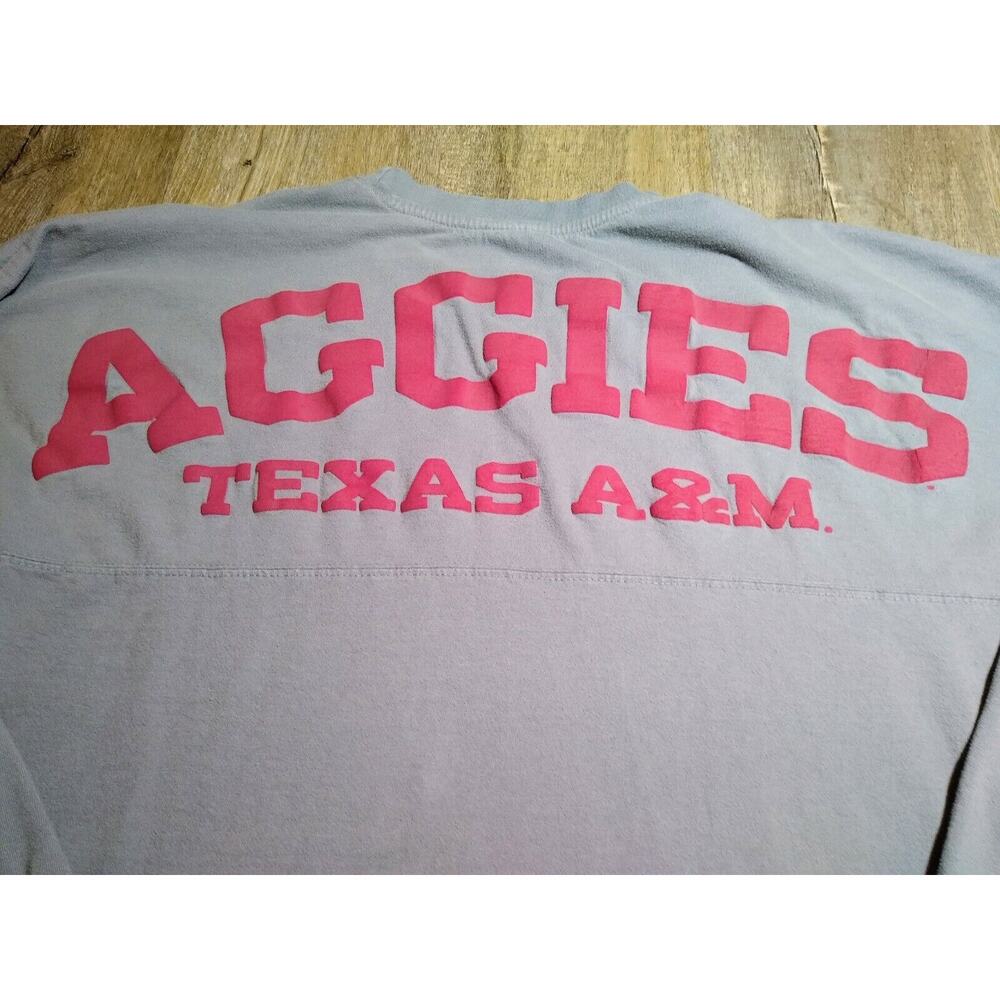 Vintage Press Box Texas A&M Aggies Long Sleeve Puff Print T Shirt Size Medium